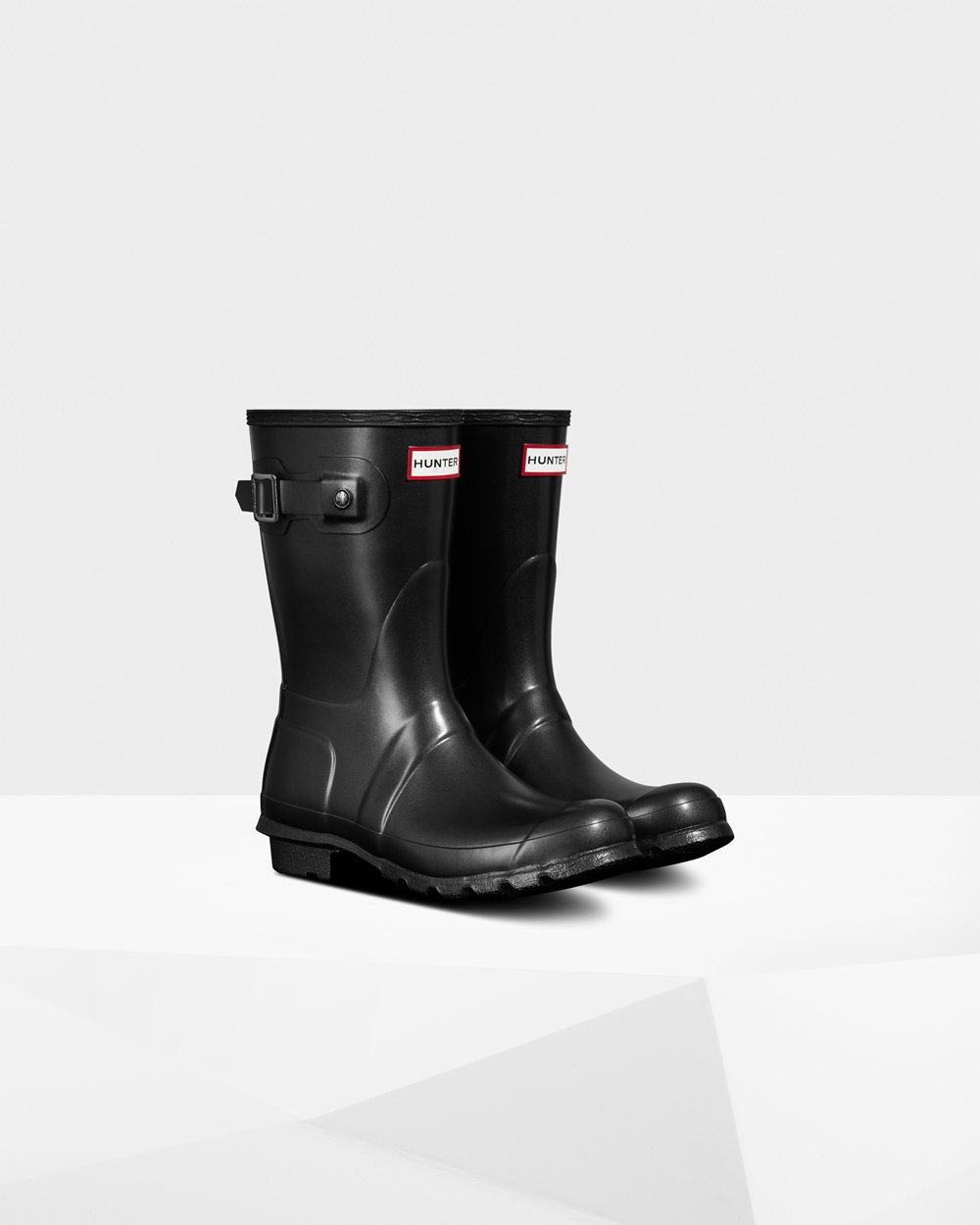 Hunter Original Pearlized Short Rain Boots - Cheap Online Womens Black - QIZYEX263